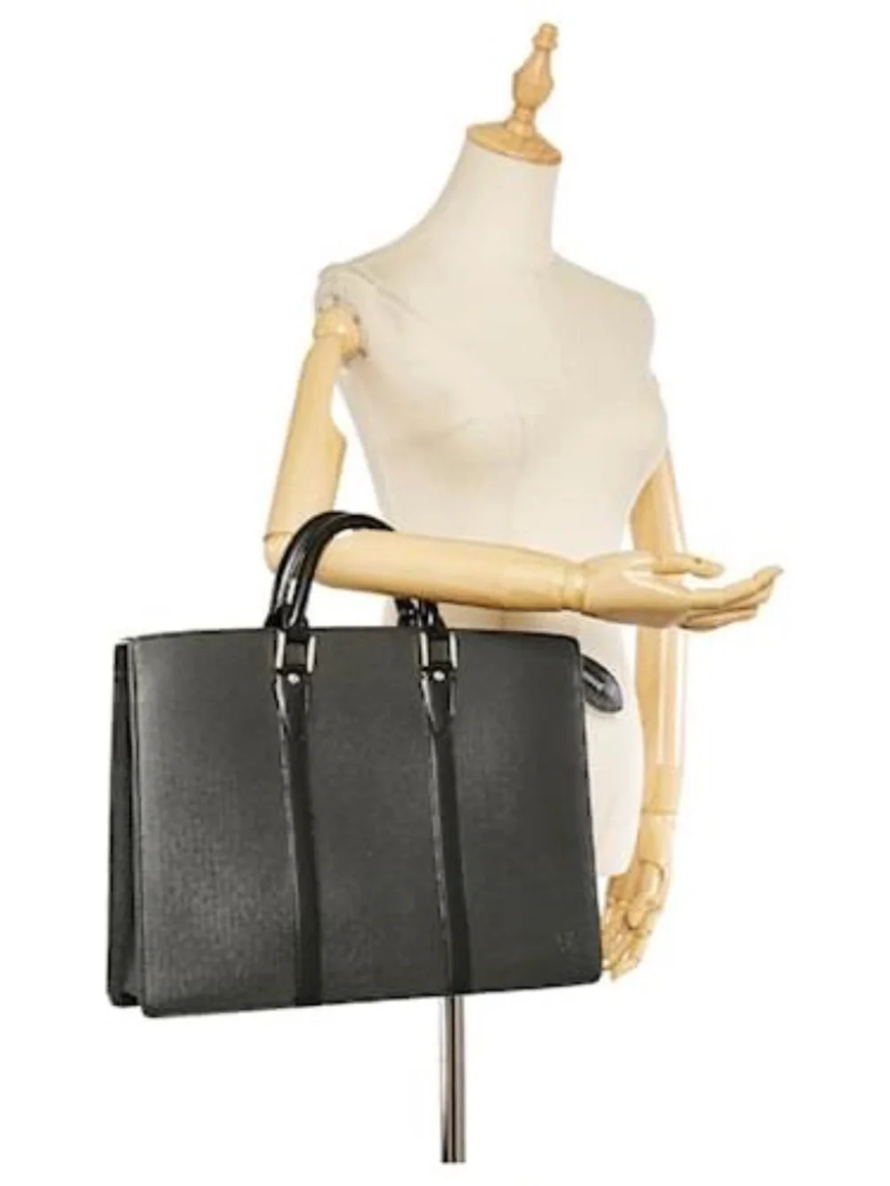 Authentic Louis Vuitton Taiga Lozan Briefcase Black